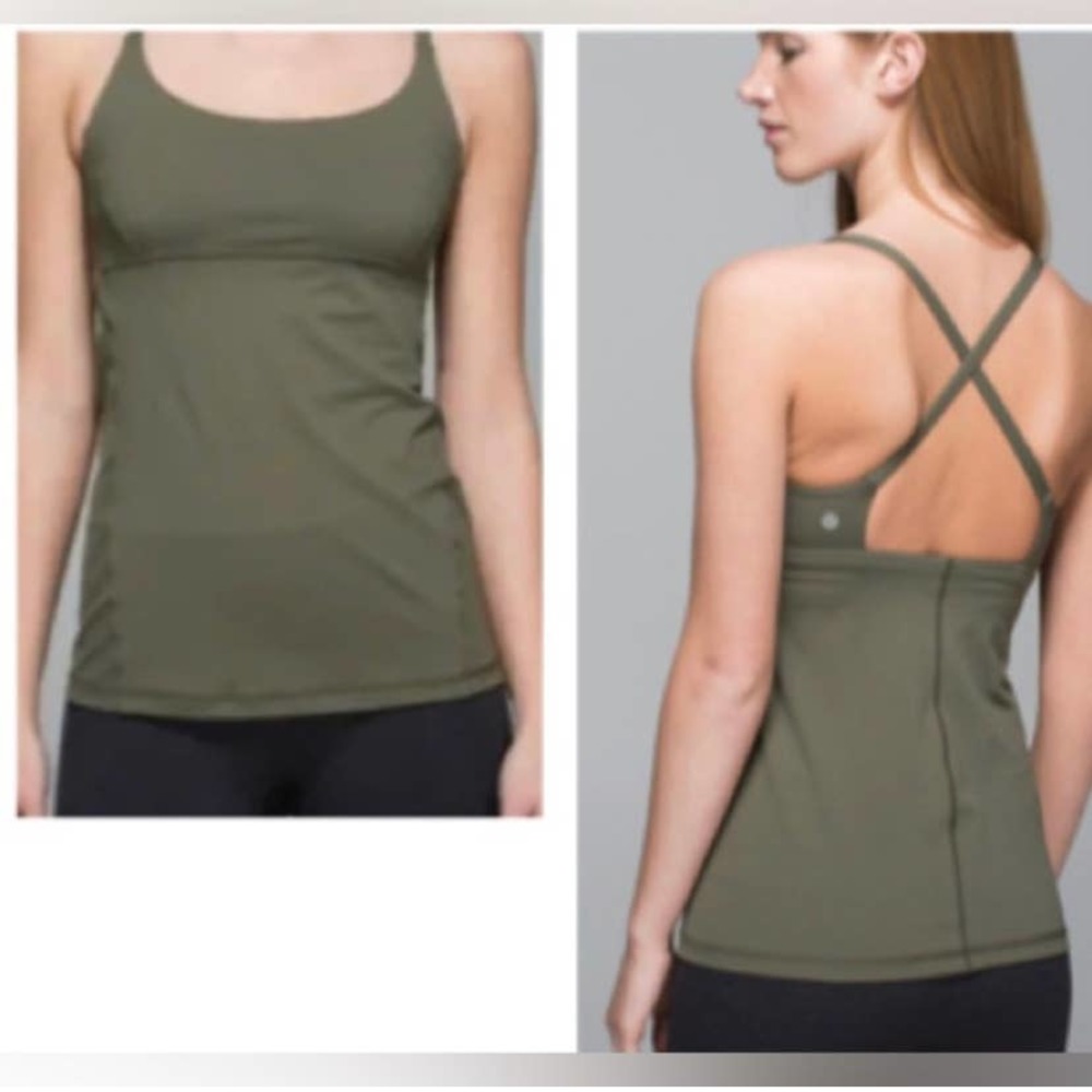 lululemon athletica Olive Green Strappy Tank